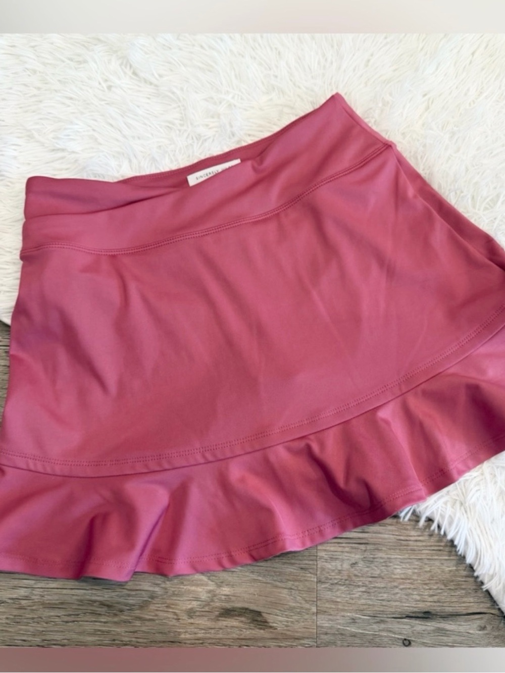 Sincerely Jules Golf Tennis Ruffle Skort Preppy Clean Built-In Shorts XS Mauve